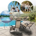 thumbnail image 3 of Outdoor Zero Gravity Chairs with Adjustable Pillow, 2 Pack, Beige, 3 of 7