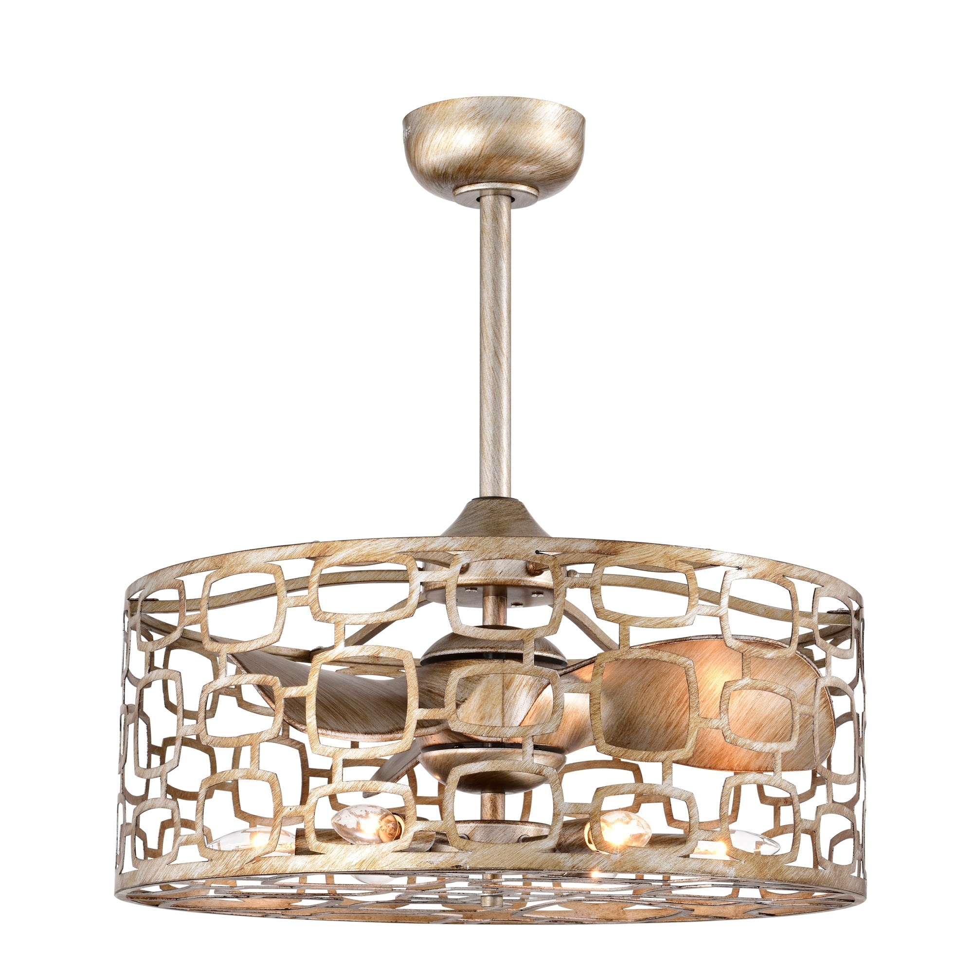 Anistara 23 in. 6-Lights Indoor Antique Silver Finish Ceiling Fan with Light Kit and Remote