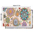 thumbnail image 5 of Pioneer Flower Floral Print Pattern Summer Placemats Table Placemats Set Of 6-Linen Kitchen Washable Placemats Table Mats 12x18 Inch Non-Slip Heat Resistant, 5 of 5