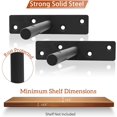 thumbnail image 2 of Chockeie Invisible Shelf Bracket, Iron Shelf Bracket, Wall Shelf Bracket Heavy Duty Bracket - 4 Pieces, 2 of 6