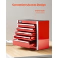 thumbnail image 4 of Caja de herramientas VEVOR Metal portátil de 22 cm con 5 cajones, color rojo, 4 of 6
