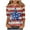 Blue, Dark Blue, White, Red, variant on July 4th 3/4 Sleeve Shirts for Women American Flag Stars Stripes Shirts T-Shirt Cute Graphic Tees USA Flag Patriotic Tshirts Tunic Tops