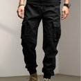 thumbnail image 3 of MYG Mens Loose Cargo Pants with Multiple Pockets Straight Trousers Outdoor Overalls, 3 of 9