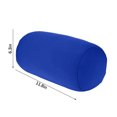 thumbnail image 3 of Microbead Bolster Squishy, Orthopedic Round Cylinder Neck Support Roll Pillow Memory Foam Reduce Back Pain, Foam Particle Filled Nap Pillow for Office, Travel, Home (Blue), 3 of 3