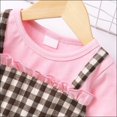 thumbnail image 4 of YEEDISON Children's Dress Autumn and Winter Girls' Dress Cotton Long Sleeve Ruffle Plaid Dress for 0-18M, 4 of 4