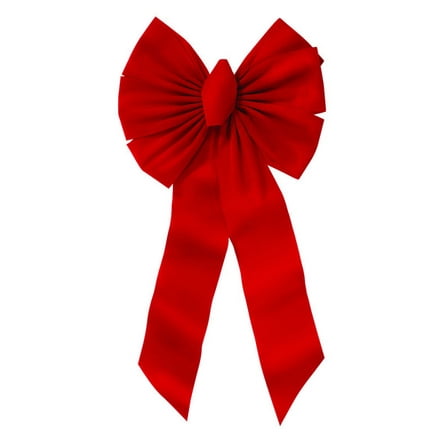 Holiday Trims Red Velvet 14 in. Christmas Bow (Pack of 12)