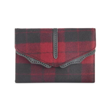 Danielle Nicole Womens Hudson Wool Plaid Crossbody Handbag