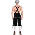 thumbnail image 2 of Lederhosen Hombres - Cuero Genuino Auténtico Lederhosen Alemán Para Hombres, Traje Oktoberfest - Corto Marrón Claro, 2 of 3