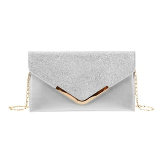 Women's Acrylic Clutch Purse - Marble Glitter Evening Bag, Shoulder Strap, For Wedding, Prom, Party