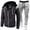 Grey*, variant on RUTAYY Men's Outfits Sports Suit Spring Winter Long Sleeve Hooded Sweatshirt and Pants Elegant Holiday Sets
