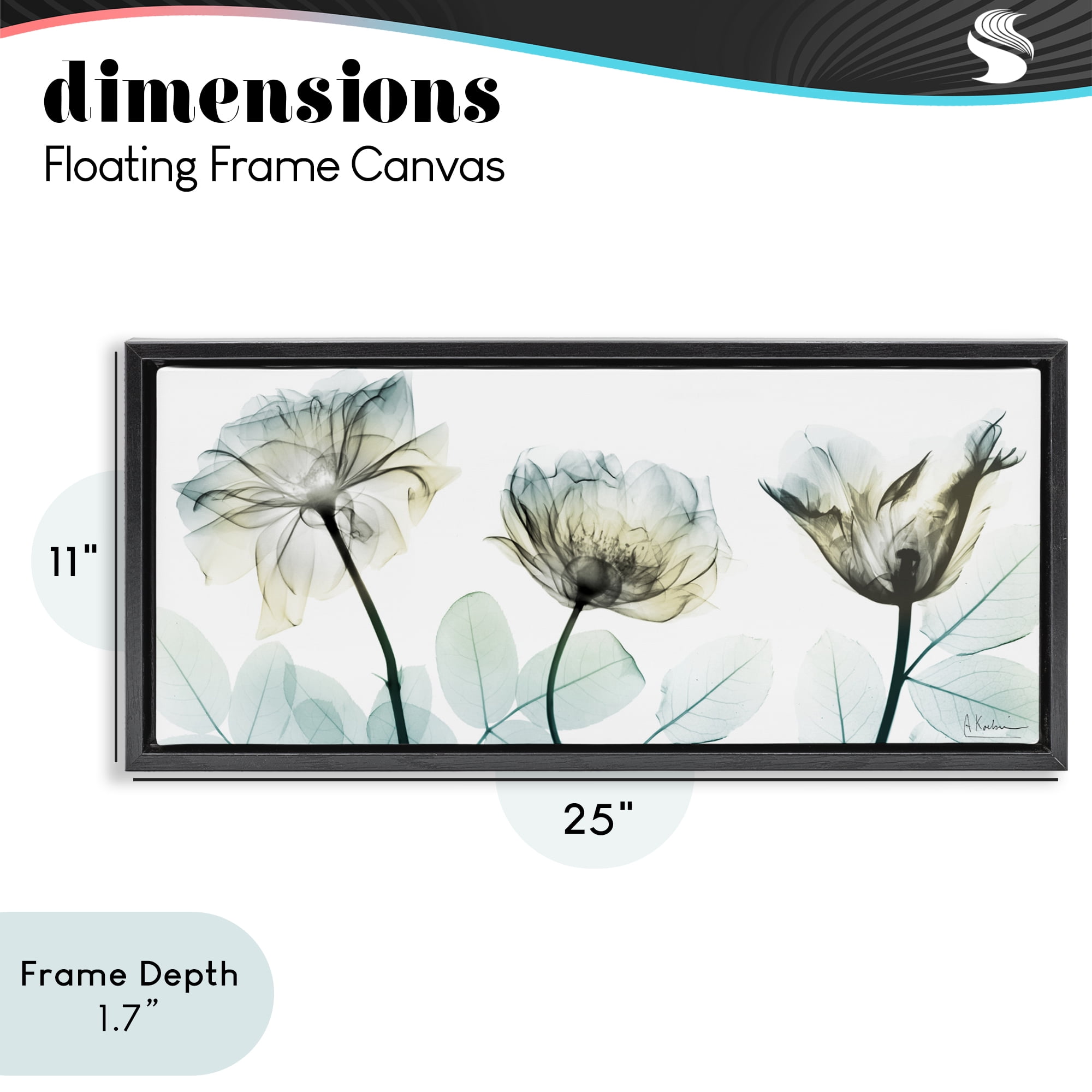 Stupell Industries Jewels Of Passion Black Framed Floater Canvas Wall Art, design by Albert Koetsier