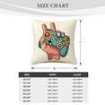 thumbnail image 4 of ZICANCN Golf Player Gaming Console Throw Pillow Covers, Bed Couch Sofa Knit Decorative Pillow Covers for Living Room Farmhouse, 16"x16", 4 of 8