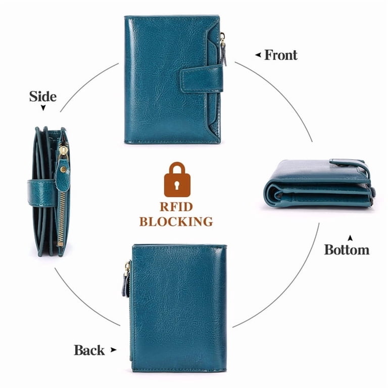 Falan Mule Small Genuine Leather Bifold Wallet, RFID photo 3