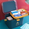 thumbnail image 2 of UHUSE Portable Medicine Lock Box with Handle First Aid Security Storage Box, 2 of 9
