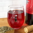 thumbnail image 4 of Merry Christmas Doberman Pinscher Santa Hat Xmas Tree Winter Holiday 15oz Stemless Wine Glass Mug Doberman Dog Lover Gifts Wine Glasses Cup - 01013, 4 of 5