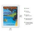 thumbnail image 2 of Reno Nevada - Lake Tahoe California - United Airlines - Vintage Airline Travel Poster by Tom Hoyne c.1970s - Japanese Unryu Rice Paper Art Print (Unframed) 17 x 22 in, 2 of 4