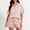 Pink women's two piece shorts set a1, variant on BRELIL Women's Two Piece Shorts Set Collared Short Sleeve Shirt Drawstring Shorts Casual Summer Lounge Matching Sets Solid Basic 2 Piece Outfits Vacation Travel Wear, Red S