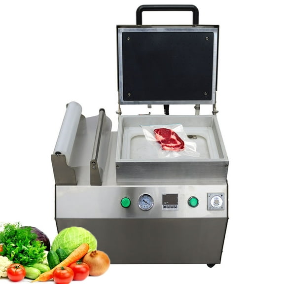 Bench Vacuum Fitting Machine Food Vacuum Sealer Supermarket Fresh Fruit  Cooked Meat Vacuum Baler