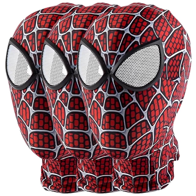 Máscaras para Cosplay SpiderRed03 VentDepot 3Pzas 59cm Poliéster Rojo