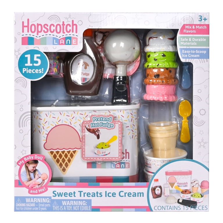 Hopscotch Lane Sweet Treats Ice Cream 15 Piece Set – Dessert Set
