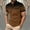 Brown, variant on Fznquz Polo Mens T-Shirts Brown Short Sleeve Gradient Tee Button Summer Tees XXXL