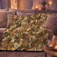 thumbnail image 5 of Realistic Woodland Deer Collage Serene Autumnal Forest Scene, Peaceful Woodland Scene, Warm Flannel Blanket for Cabin and Lodge, Wildlife Lovers Thanksgiving Gift, Rustic Home Decor, 5 of 7