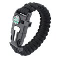 thumbnail image 1 of Pulsera de paracord con pulsera de salvavidas ajustable, acampada con pulsera multifuncional al aire libre Flint Fire Starter whistle Compass regalo para hombres de paracord, 1 of 8