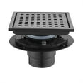 thumbnail image 3 of Cfowner 6" Shower Drain with Square Hole Pattern, Matte Black, 3 of 7