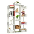 thumbnail image 3 of 12-Shelf Bookcase, 59" Tall Bookshelf Storage Organizer, Modern Tree Bookshelf Book Rack Display Shelf for Bedroom, Living Room and Home Office, 11.81"Lx37.8"Wx59'H, White, 3 of 7