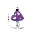 thumbnail image 5 of 5 Pcs Mushroom Ornaments Christmas Tree Hanging Decorations Plastic Mushroom Hanging Ornaments Festive Decor for Christmas Tree and Holiday Party, 2.95x1.89 Inch, Pp, 5 of 5