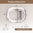 thumbnail image 3 of Gymax LED Bathroom Mirror w/ 3 Color LED Light Memory Function Time for Bathroom, 3 of 10