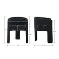 thumbnail image 6 of Guyou Modern Boucle Dining Chairs Set of 6, Barrel Sherpa Side Chair with Curved Backrest and Arms, Comfy Dressing Vanity Chairs, Upholstered Kitchen Chairs for Living Room Bedroom Dining Room, Black, 6 of 7