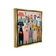thumbnail image 4 of Stupell Industries Patterned Dogs & Flowers Animals & Insects Painting Gold Floater Framed Canvas Art Print Wall Art, 18 x 18, 4 of 10