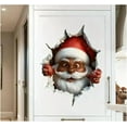thumbnail image 3 of 3D Break-Through Wall Christmas Wall Stickers - Santa Claus & Christmas Tree Design, Festive Decorations for Holiday Parties, Store Showcases, Living Rooms & Home Interiors, 13.9*15.9in, Red, 3 of 9