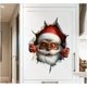 thumbnail image 3 of Adhesivo de pared navideño de Papá Noel | Vinilo de PVC desprendible para decoración navideña | Decoración festiva para árbol de Navidad | Fácil de aplicar sin pegamento | Decoración de temporada, 3 of 9