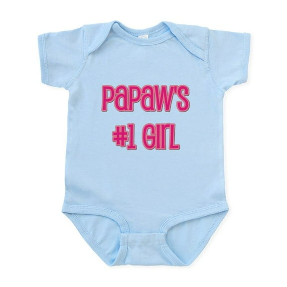 CafePress - Papaw's #1 Girl Infant Bodysuit - Baby Light Bodysuit, Size Newborn - 24 Months