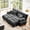 Gray, variant on 94.4" Cloud Couch Sleeper Sofa, Chenille 2-Seater with 2 Lumbar Pillows Throw Pillows and 2 Ottomans for Living Room, Pink