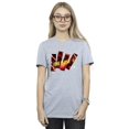 thumbnail image 2 of DC Comics Womens The Flash Pillars Cotton Boyfriend T-Shirt, 2 of 3