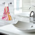thumbnail image 5 of Yayeee Kitchen Hanging Hand Towels Set of 2 with Loop Bathroom Absorbent Tie Towel, Swirling Lines, 5 of 7