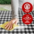 thumbnail image 5 of Sorefy Vinyl Fitted Picnic Table Cover, Checkered Design, Flannel Backed Lining, 24" x 48" Black, 5 of 6