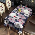 thumbnail image 3 of Pioneer Flower Floral Print Pattern Rectangle Tablecloth 60"x102",Waterproof Polyester Rectangle Table Cloth, Wipeable Spillproof Polyester Tablecloth for Dining, Camping, Indoor and Outdoor, 3 of 6