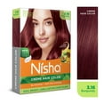 thumbnail image 4 of (3 pack) Nisha Creme Hair Color | Permanent Long Lasting Burgundy Hair Dye Colour Kit | Burgundy | Mini Box 40gm / 1.35 Oz, 4 of 11