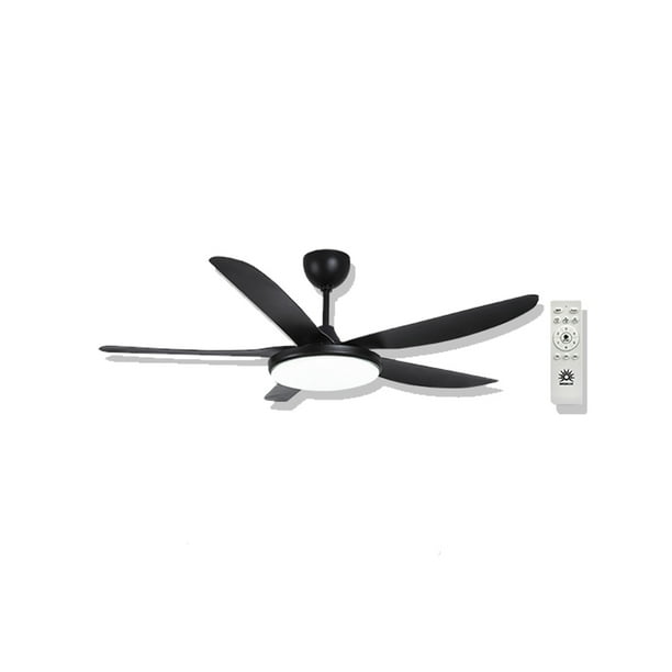 Ventilador de Techo Con Lámpara LED Megaluz 6 velocidades control remoto