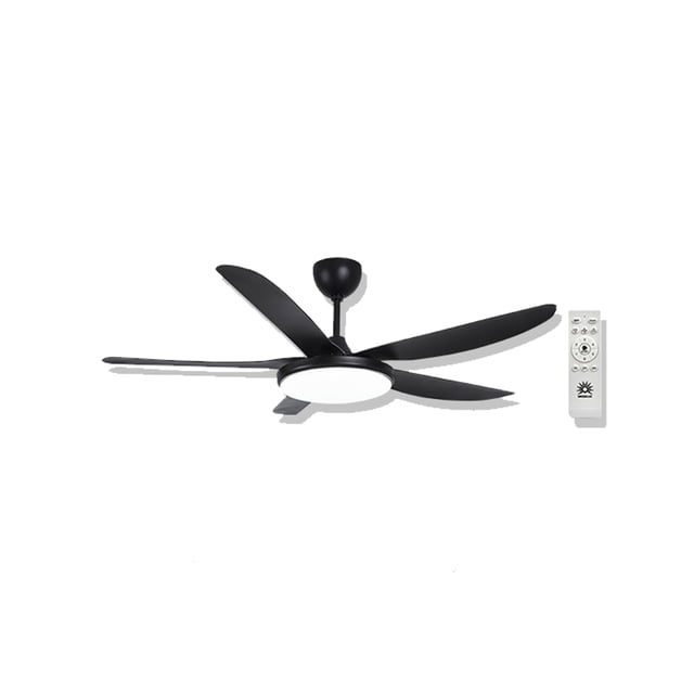 Ventilador de Techo Con Lámpara LED Megaluz 6 velocidades control remoto