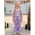 thumbnail image 5 of RUINIXCW Toddler Baby Girl Halloween Outfit Romper Overalls Infant Baby Girl Fall Winter Clothes Ghost Pumpkin Sleeveless Ribbed Bell Bottom Jumpsuit Overalls, 5 of 8