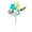 Blue, variant on Ympkerial Easter Egg Picks and Bunny Floral Sprays Assortment with Artificial Flocked Decorations and Decorative Stems, 1-Count Spring Home Decor