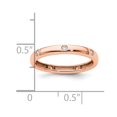 thumbnail image 4 of 14k Rose Gold Polished Size 5 Bezel-set 1/10 carat Diamond Complete Eternity Band, 4 of 5