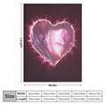 thumbnail image 4 of Shiartex Heart Shape Hologram Gifts Blanket Super Soft Flannel Blankets for Bed Sofa Living Room Decor All Seasons Throw Blanket 50x60in, 4 of 6