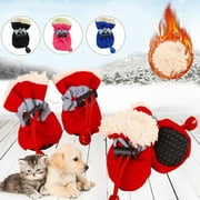 4PCS Winter Dog Shoes for Small Dogs,Anti-Slip Dogs Boots Paw Protector ,Lightweight Walking Pet Booties for Small and Medium Pets