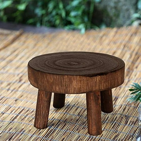 Wooden Plant Stand Small Round, Small Wooden Flower Pot Design